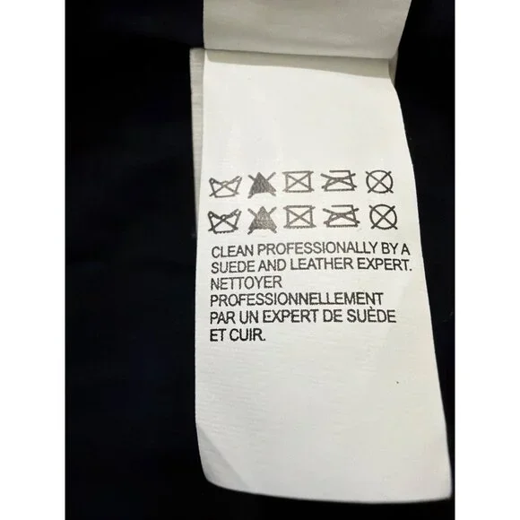 Lucky Brand Womens Black Genuine Leather Moto Jacket Size L - Picture 14 of 16